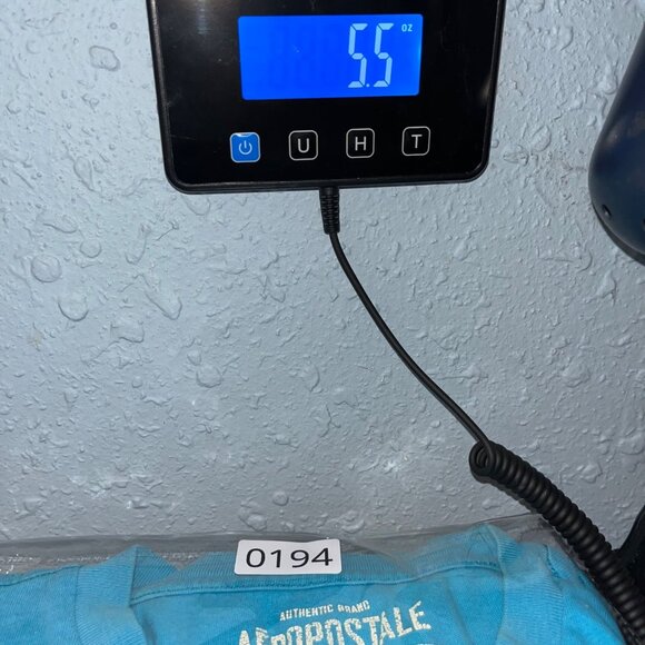 Aeropostale Varsity Team Graphic T-Shirt S/P Turquoise Cotton - Picture 10 of 10